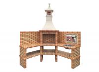 Ref. 211 Esquina - 190x190 cm x 57 cm x 220 cm, LxAxA | Parrilla 60 cm x 40 cm, LxA | 950 kg